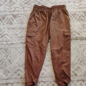 Design7 Stylish Brown Cargo Pants Tapered Ankle